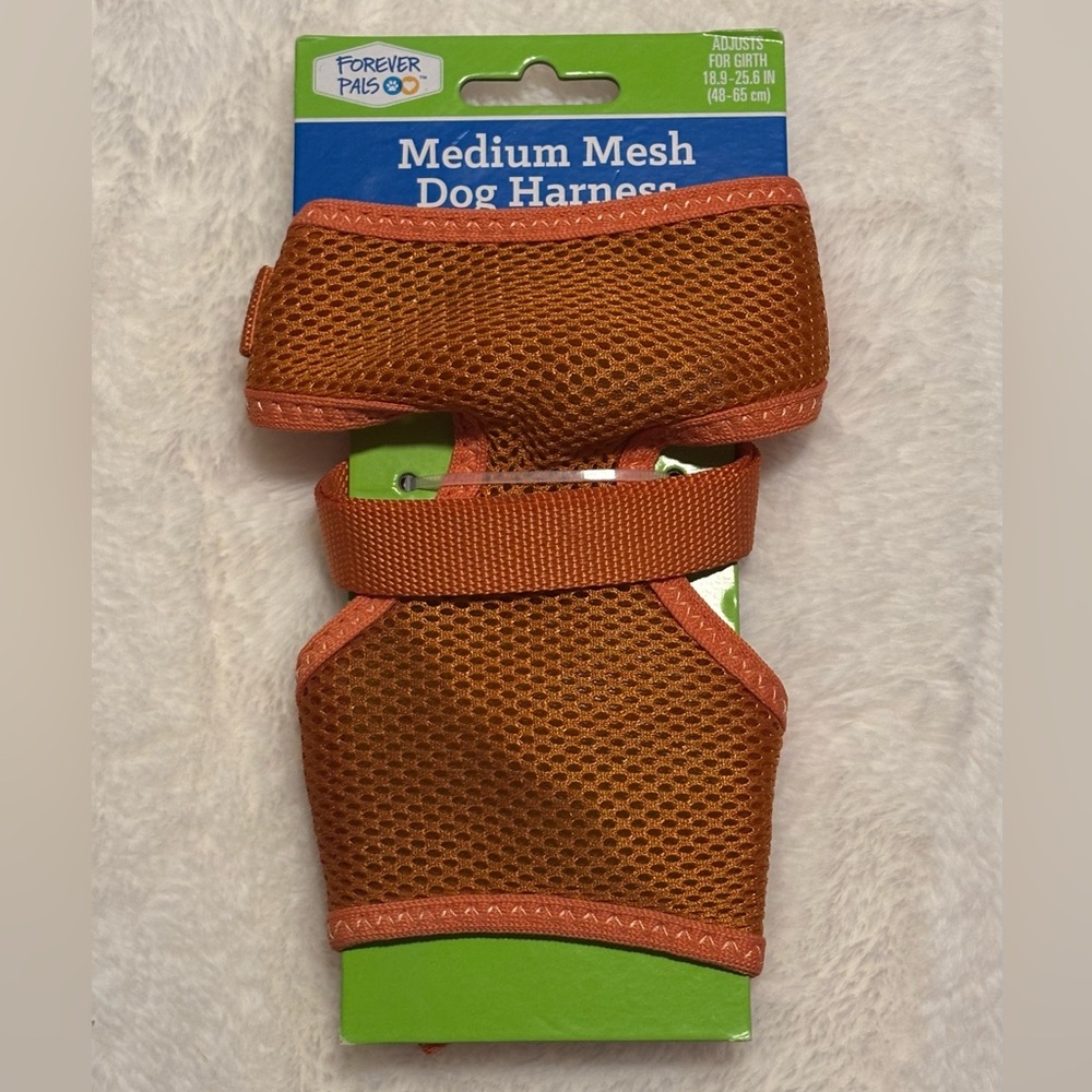 Forever Pals Orange Medium Mesh Dog Harness